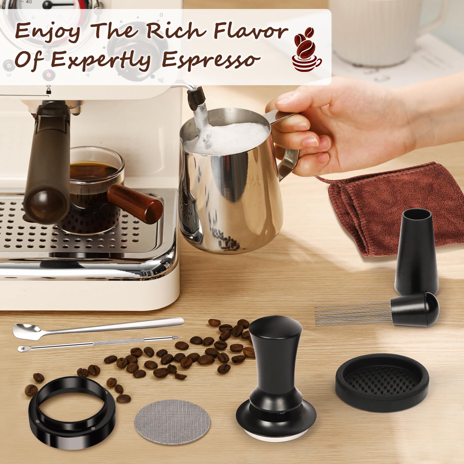 Y-Step latte art pen for detailed foam designs