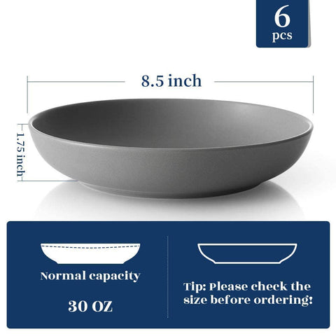Y YHY 30-ounce capacity bowls for pasta, soups, and salads