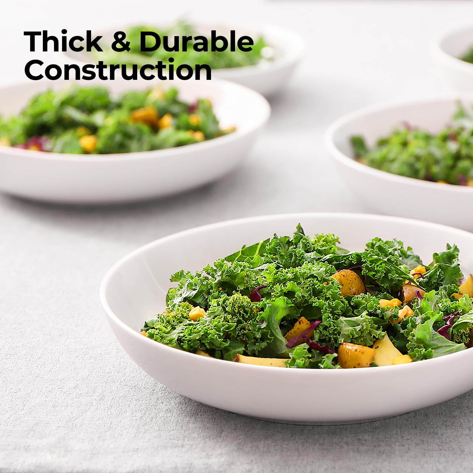 Y YHY white minimalist dinnerware complements any table setting.