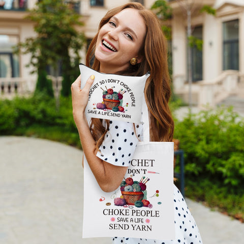 Y1tvei humorous crochet phrase adds personality to your crafting accessories.