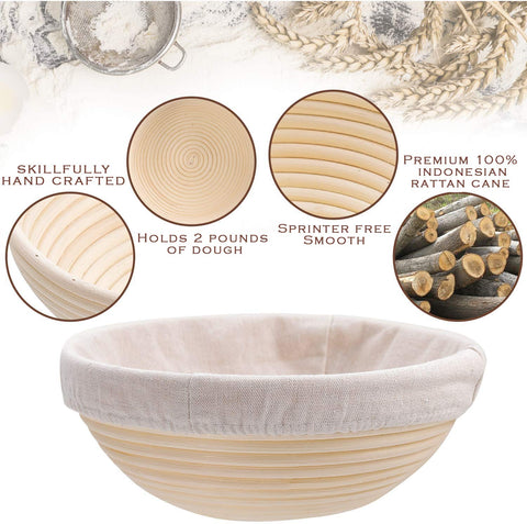 YAANI flexible dough scraper lifts dough from baskets cleanly.