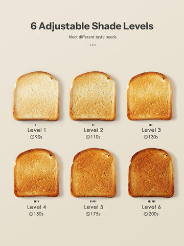 Yabano extra-wide slots suitable for bagels, thick bread, and tortillas.