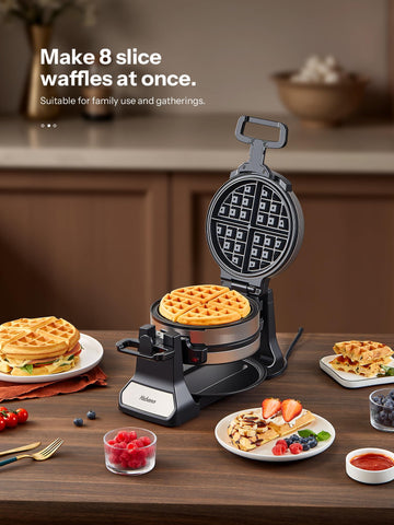Yabano waffle maker indicator light shows preheat and ready status at a glance