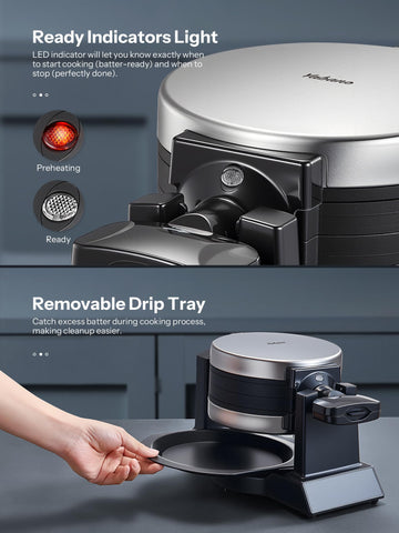Yabano nonstick plates with removable drip tray keep counters clean.