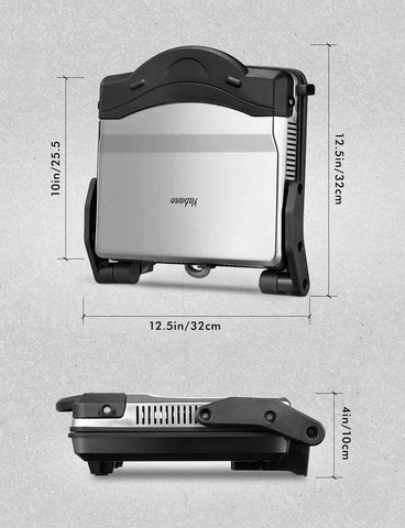 Yabano Panini Press Grill compact design fits small kitchens