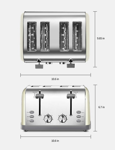 Yabano toaster dual independent control panels for multitasking breakfast