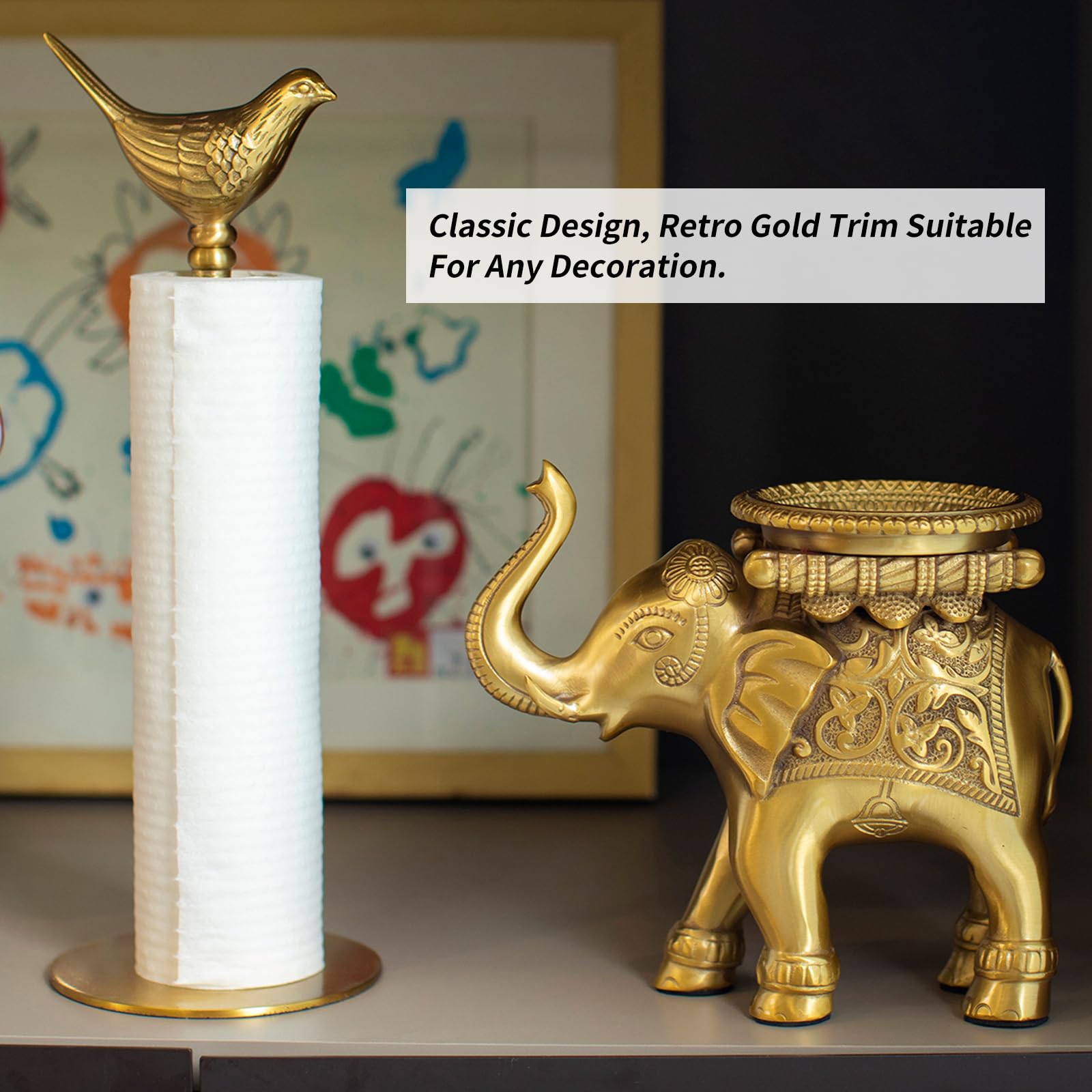 YACSNBF brass paper towel holder close-up displaying polished finish