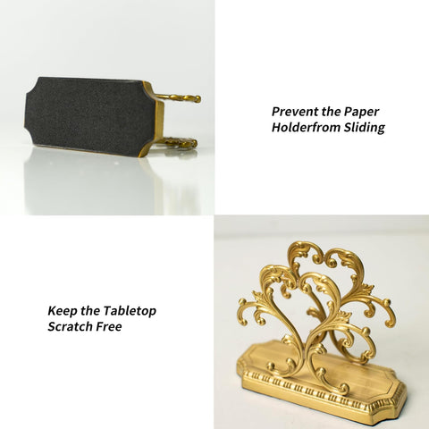 YACSNBF floral brass napkin holder offers decorative charm and practical storage
