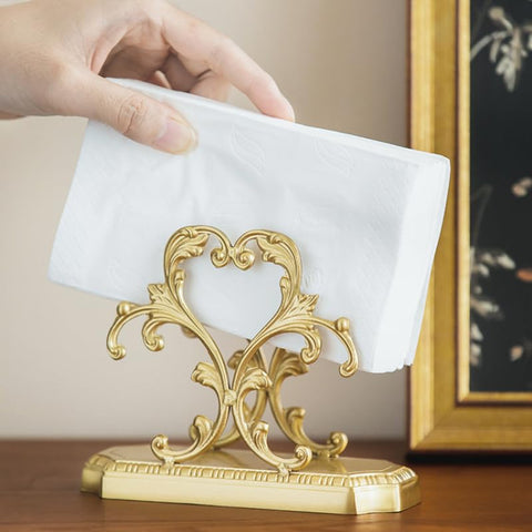 YACSNBF gold napkin holder on kitchen counter keeps napkins tidy and within reach