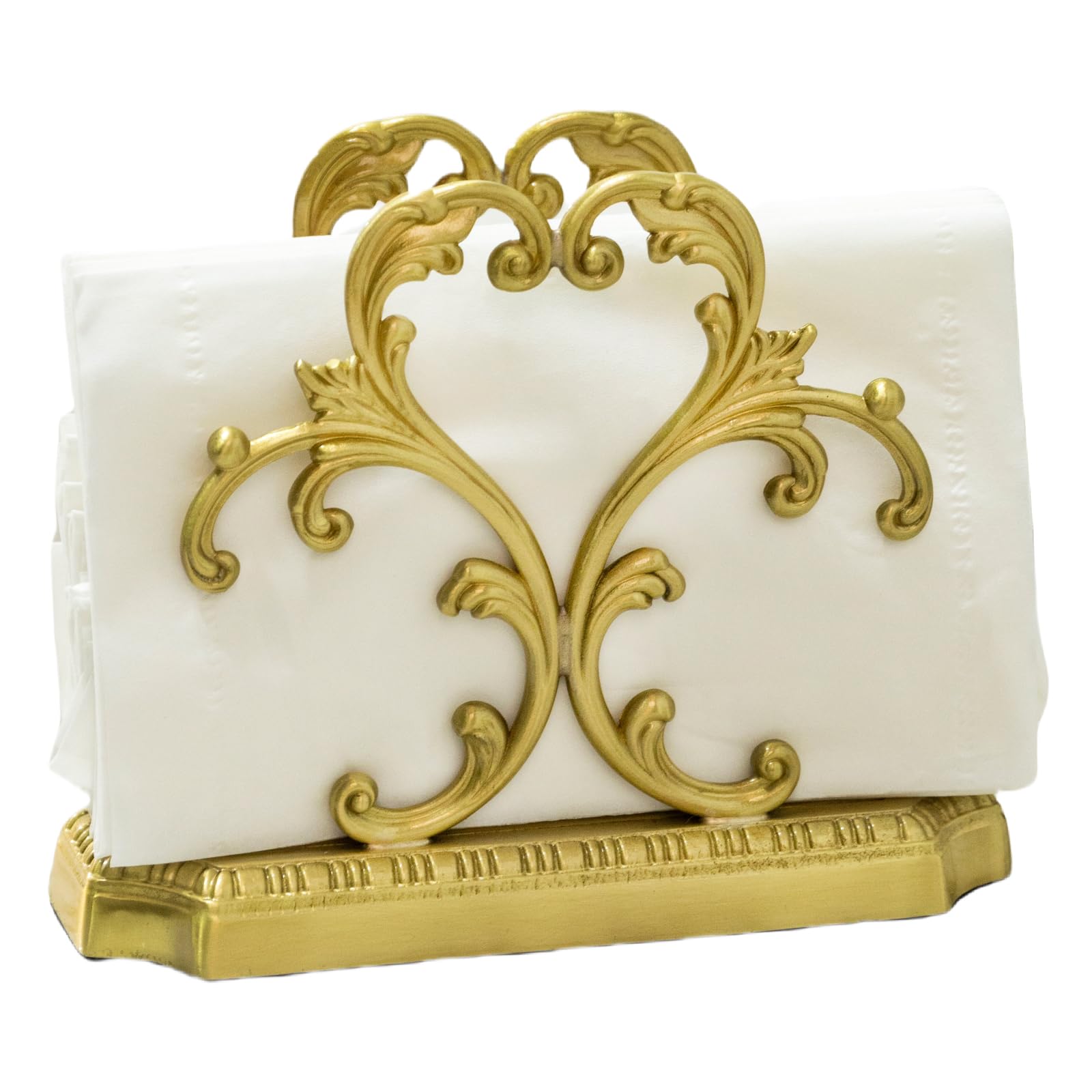 YACSNBF gold napkin holder on table for easy napkin access and stylish dining
