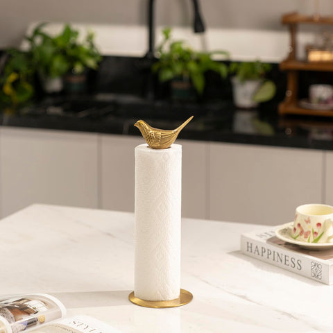 YACSNBF gold paper towel holder height 14.57 inches fits most rolls