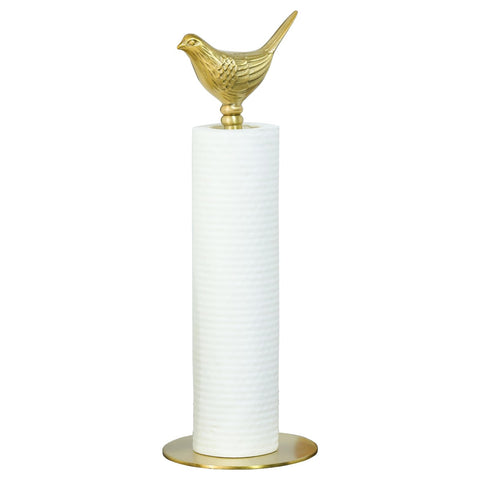 YACSNBF gold paper towel holder top view shows sturdy brass construction for kitchen counters