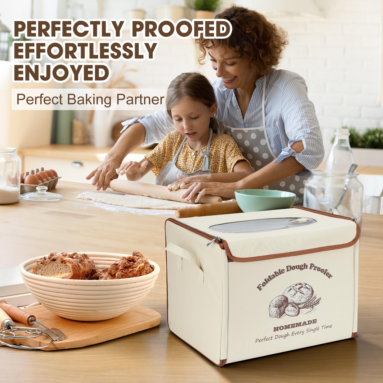 Yacumx foldable proofing box compact storage in a small kitchen.