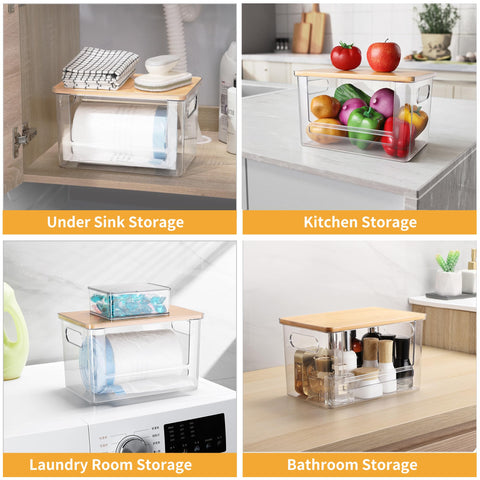 YAFFWA laundry pod container helps tidy supplies with a clear view