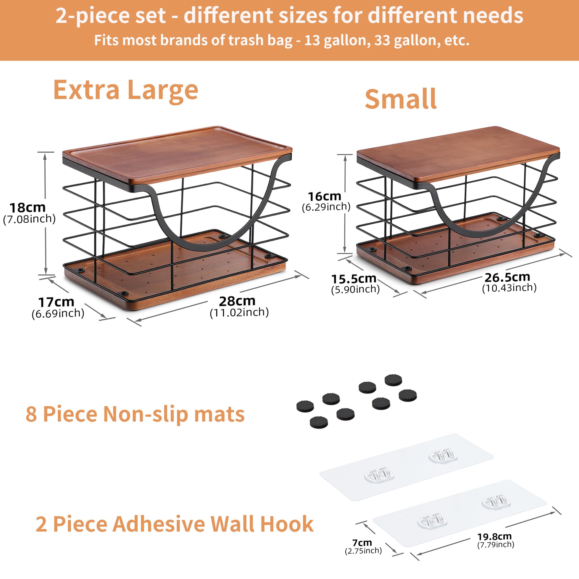 No-drill wall mounting protects surfaces while keeping essentials within reach.