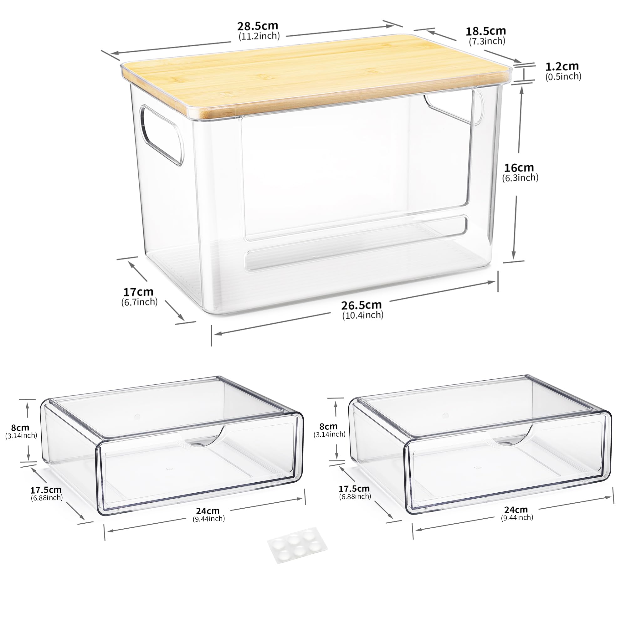 YAFFWA transparent storage rack improves stock visibility at a glance.