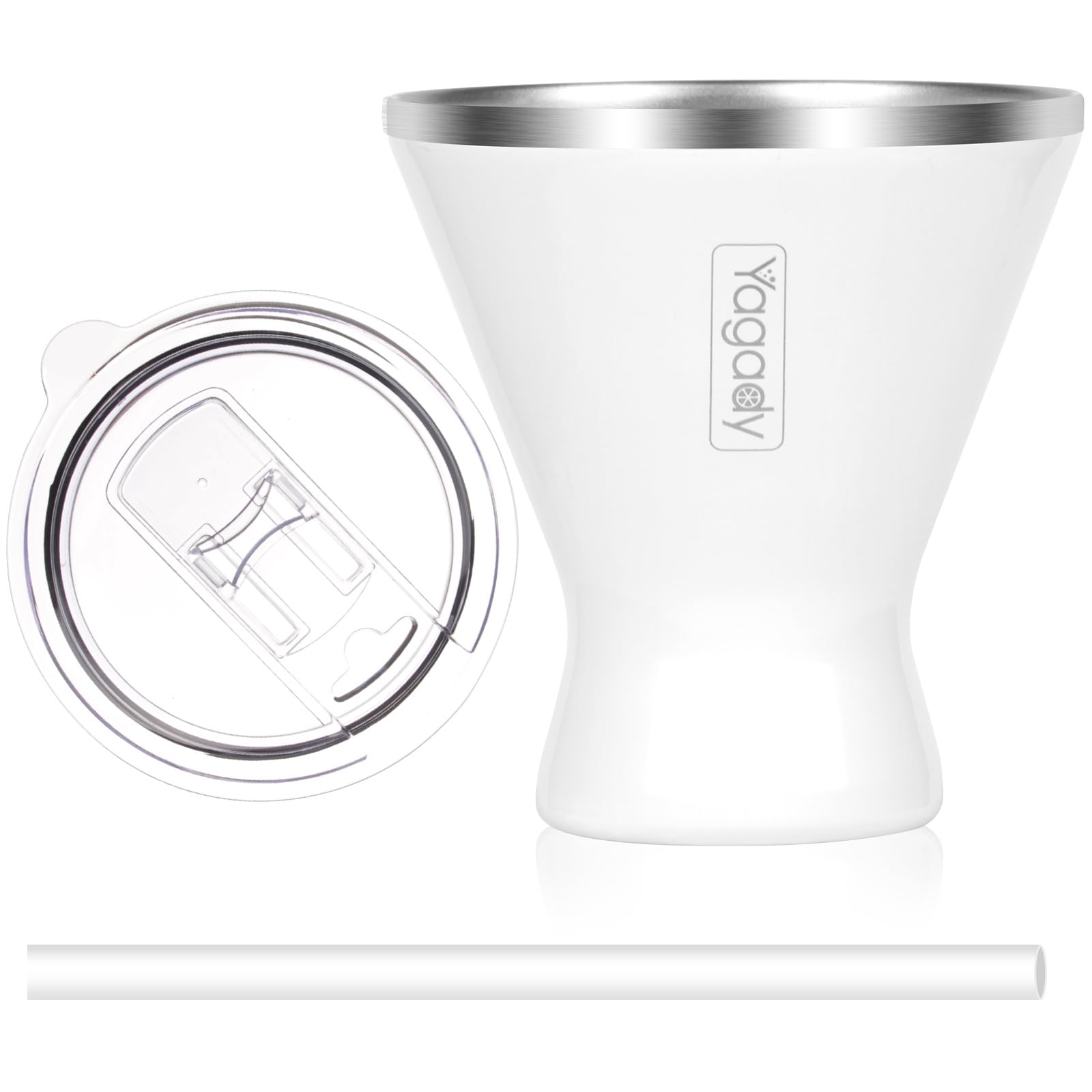 Yagady martini tumbler with lid for spill-free serving at gatherings