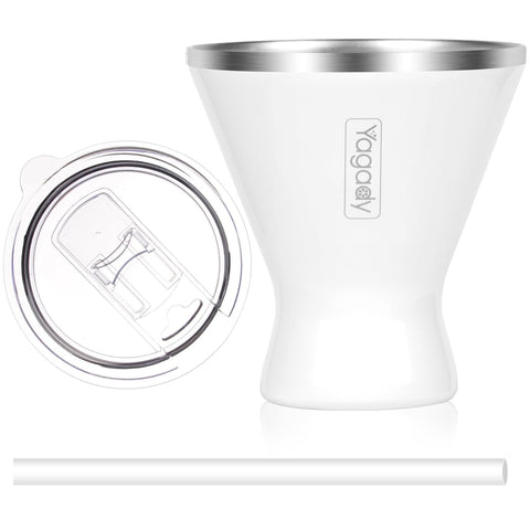 Yagady martini tumbler with lid for spill-free serving at gatherings