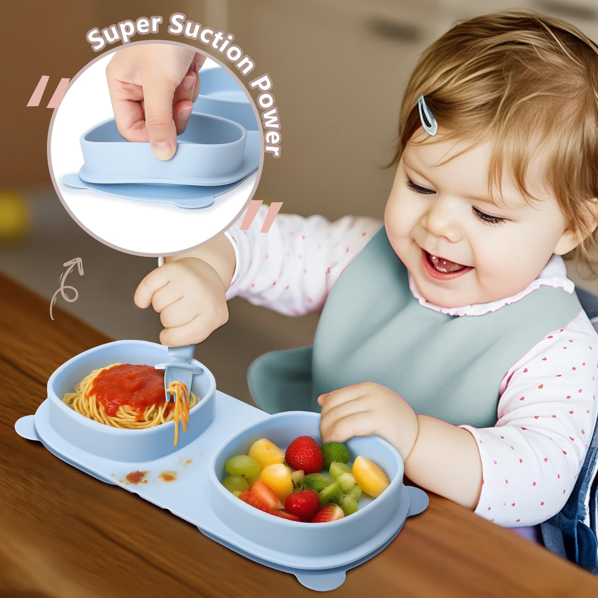 yahaa baby plates foldable silicone design saves space in travel bags