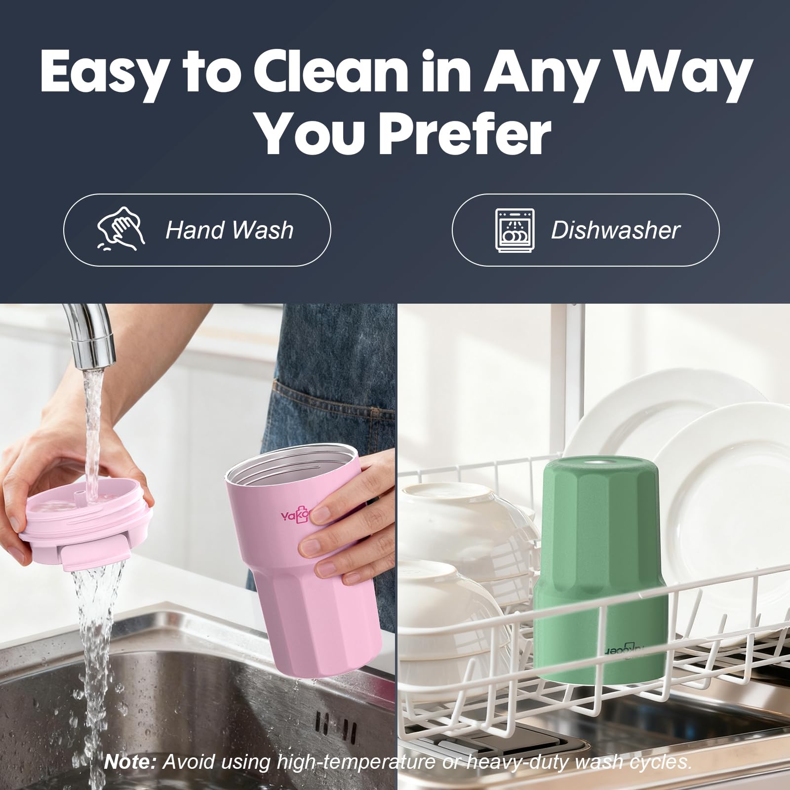 Dishwasher-safe components simplify cleaning after use