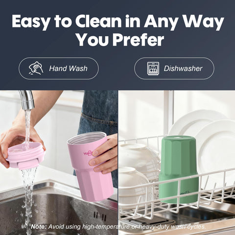 Dishwasher-safe components simplify cleaning after use