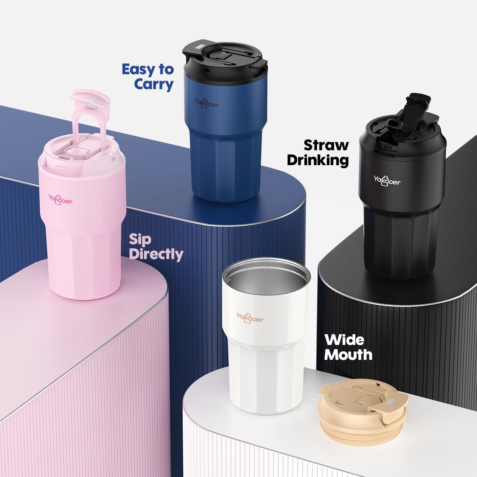 Yakooer leak-proof lid keeps beverages contained during transit