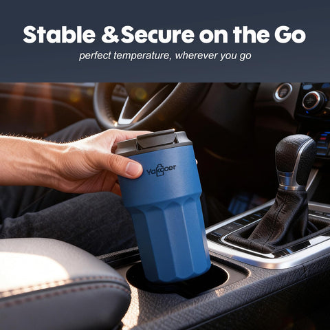 Interior stainless steel preserves flavor for hot or cold drinks