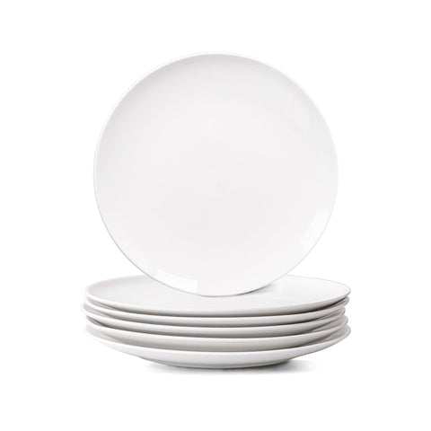 YALONG white dinner plate on table, ideal for everyday meals.