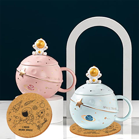 Yalucky aesthetic room decor mug in pink accents adds cute charm.
