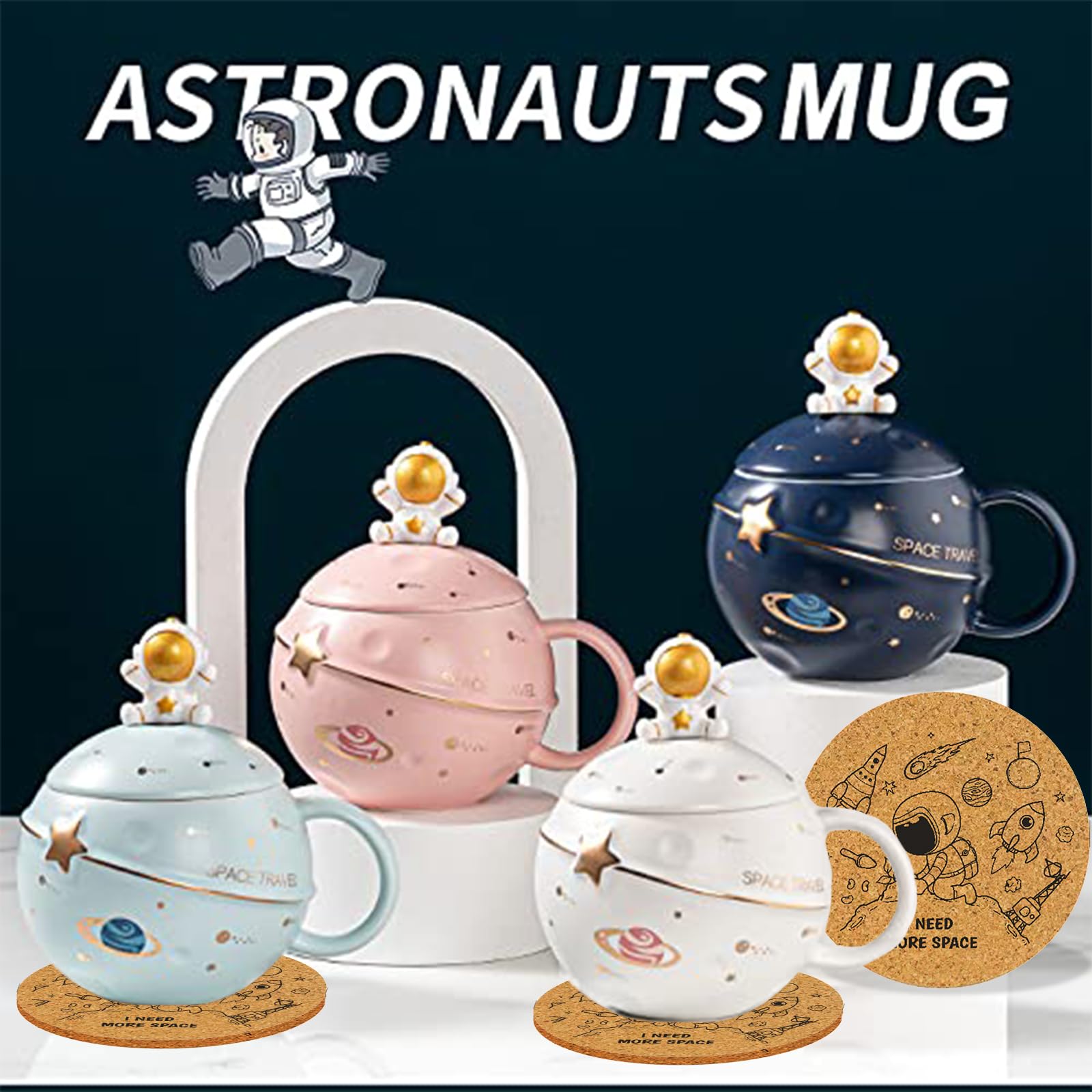 Yalucky kawaii planet mug ready for daily use and desk decor.