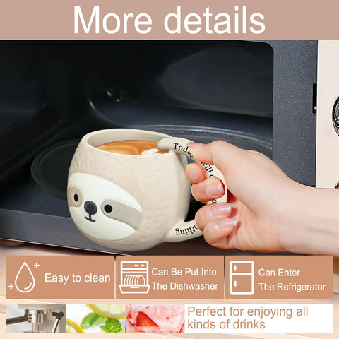 Yalucky sloth mug ideal for relaxing morning routines