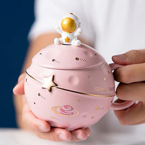 Yalucky space-embossed planet mug highlights embossed motif ideal for fun beverage moments.