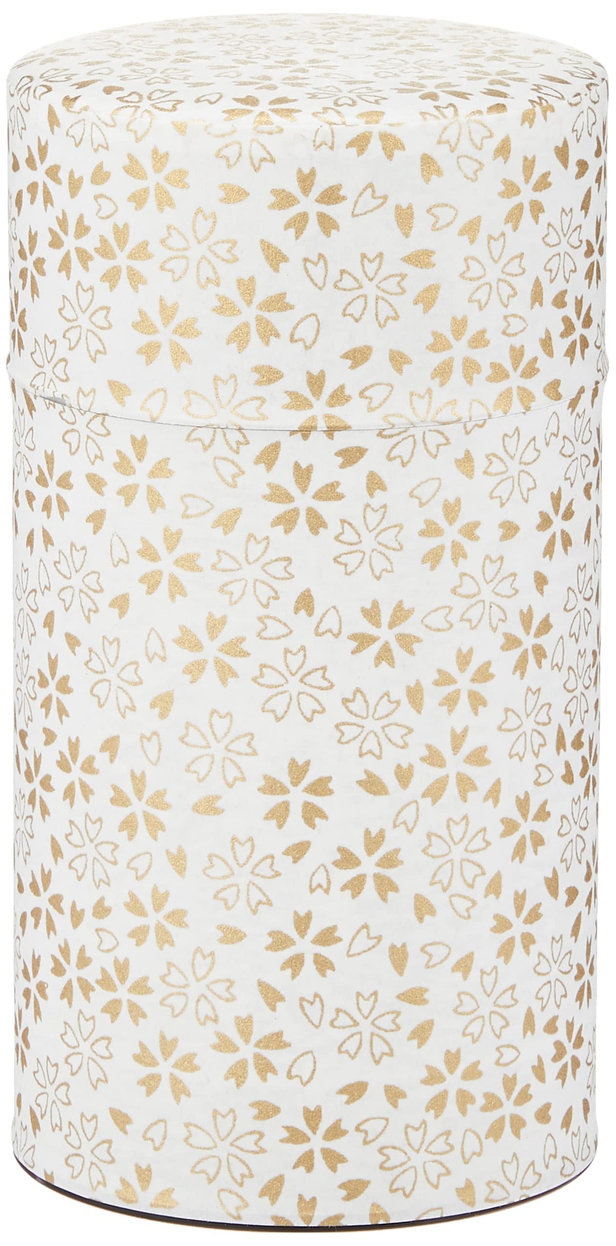 Yamaco Pokkan tea tin canister with Sakura pattern and airtight double lid preserves freshness