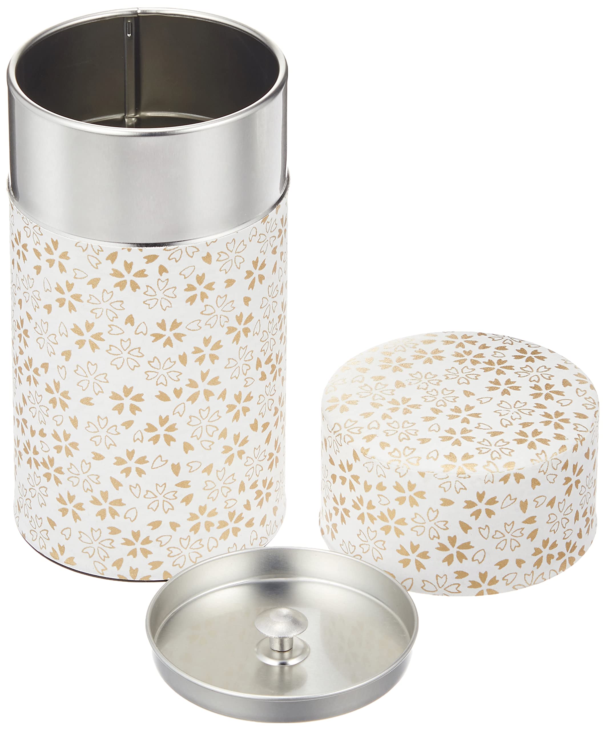 Close-up of airtight double lid on Yamaco Pokkan canister for tea and cookies