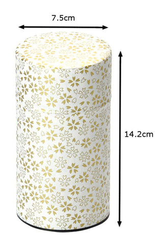 Yamaco Pokkan canister showcasing traditional Japanese Sakura design