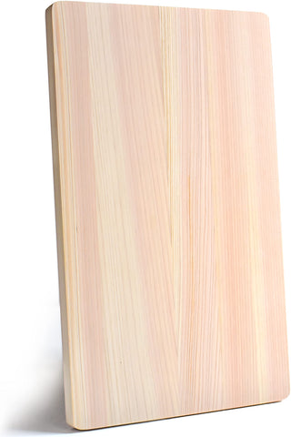 YAMASAN KYOTO UJI Hinoki cutting board – large front view, natural grain and durability.