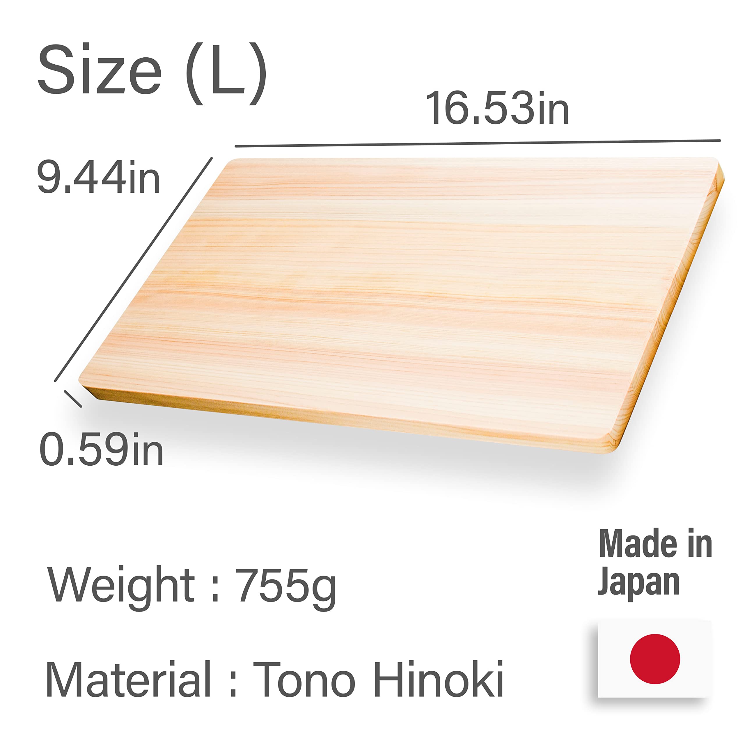 YAMASAN KYOTO UJI Hinoki cutting board – lightweight handling, ideal for kitchen routines.