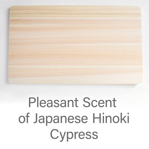 YAMASAN KYOTO UJI Hinoki cutting board – large side view, slim profile for easy handling.