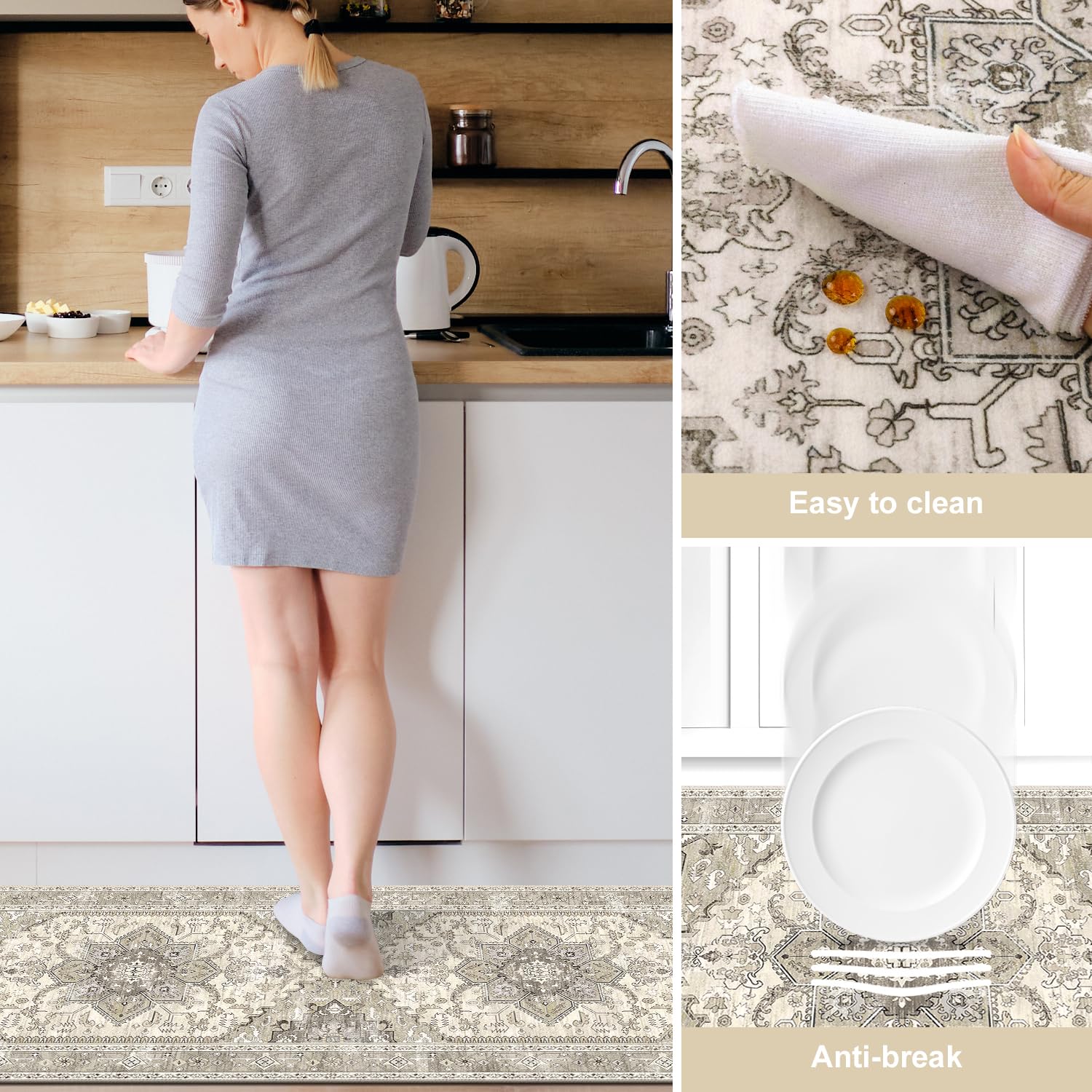 Yamaziot Boho rug machine-washable for easy, quick cleaning.