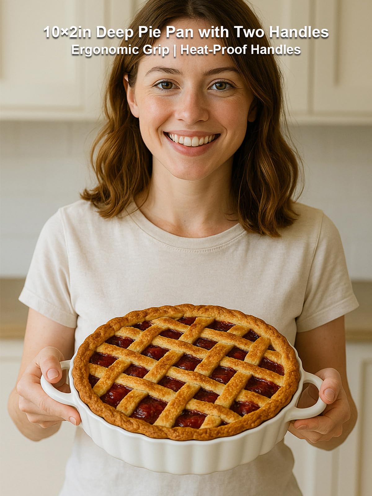 Yamteck 2-inch depth pie and quiche pan ideal for tall fillings