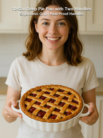 Yamteck 2-inch depth pie and quiche pan ideal for tall fillings
