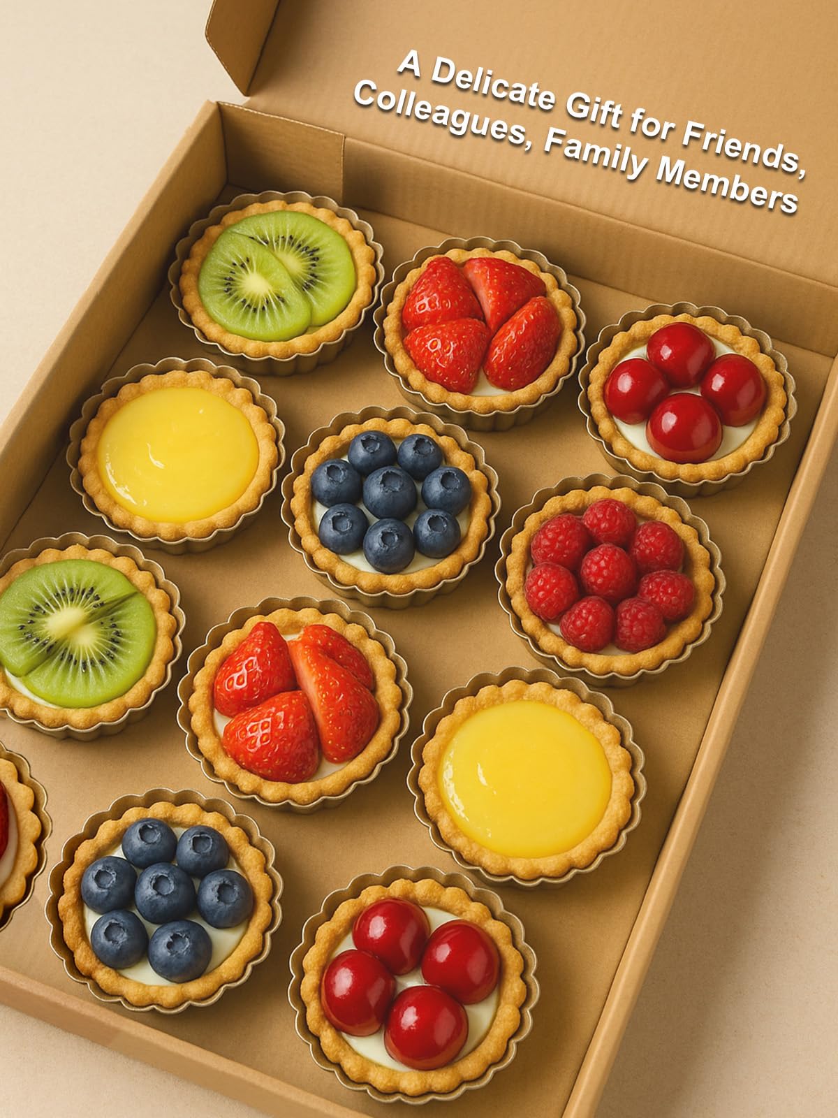 Yamteck 4in quiche pans with non-stick coating for effortless release.