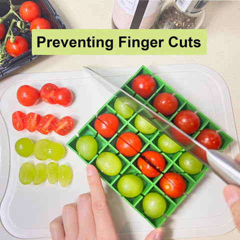 Yamteck Grapes Cherry Tomatoes Cutter with holder stabilizes tomatoes during cutting