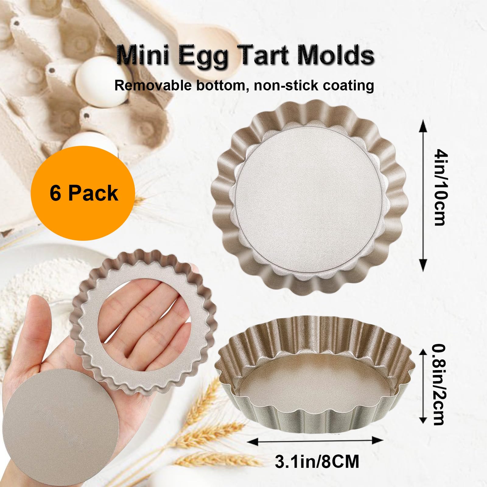 Yamteck easy-release design helps perfect mini tarts.