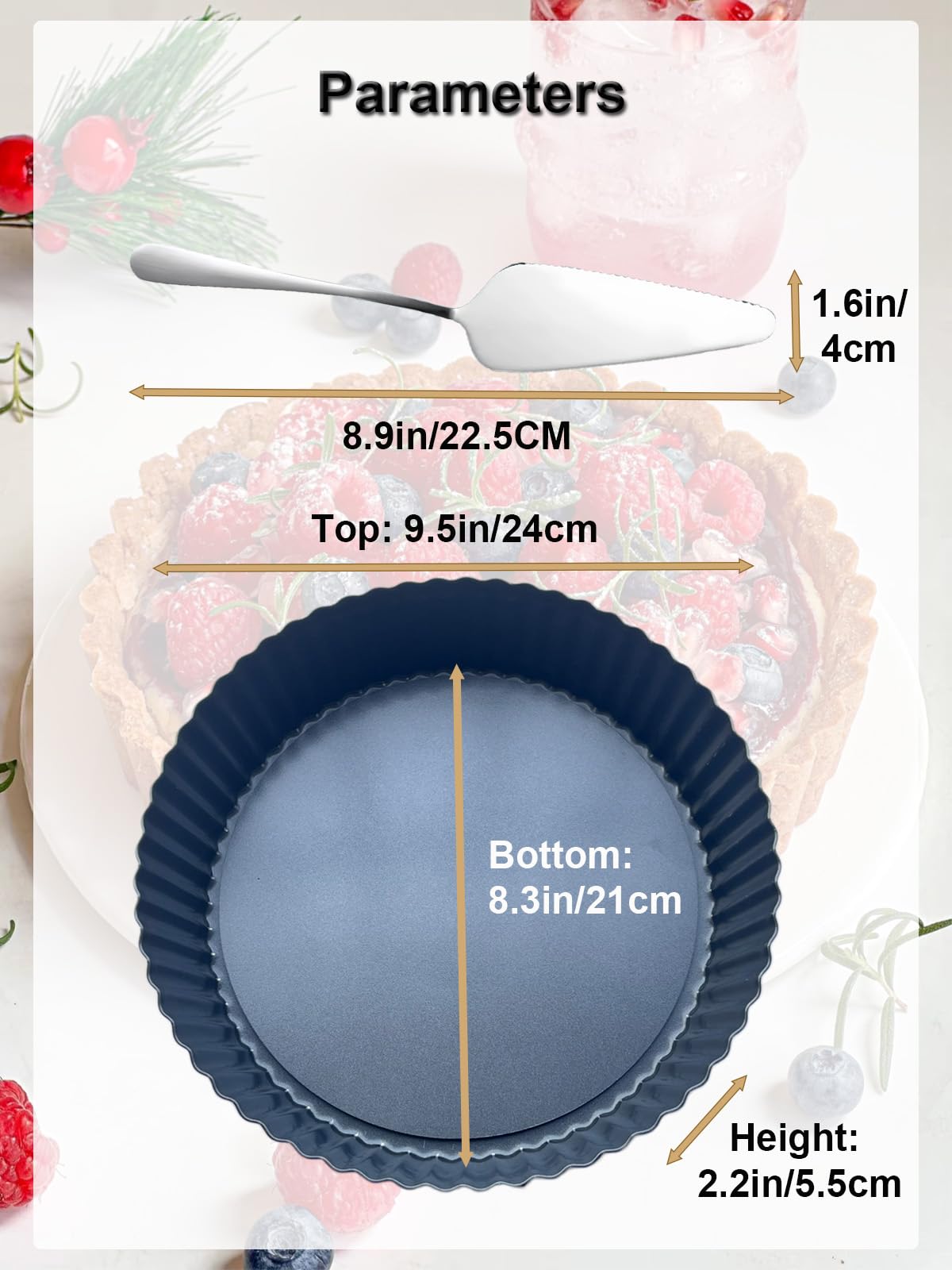 Yamteck gift-ready tart pan set suits holidays and special occasions