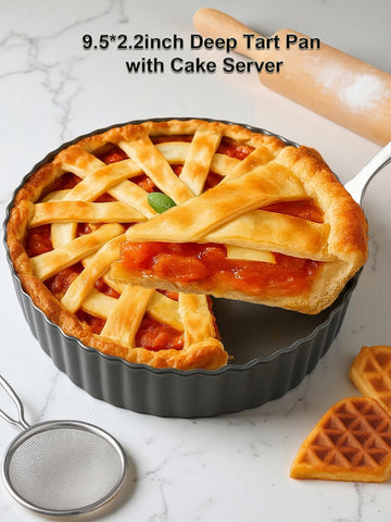 Yamteck tart pan removable bottom enables pristine demolding and clean presentation