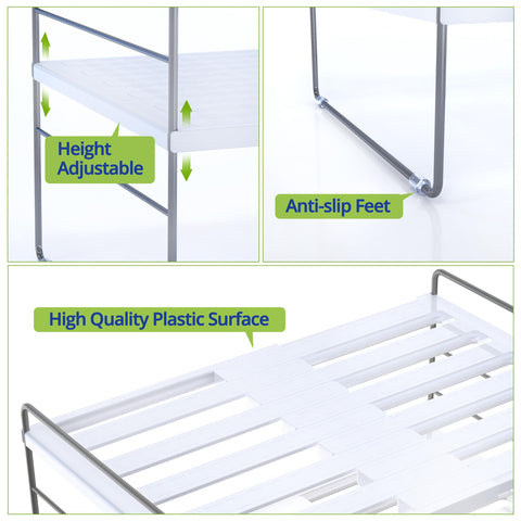 YAN & HIN easy-assemble cabinet organizer shelf installs quickly for organization.
