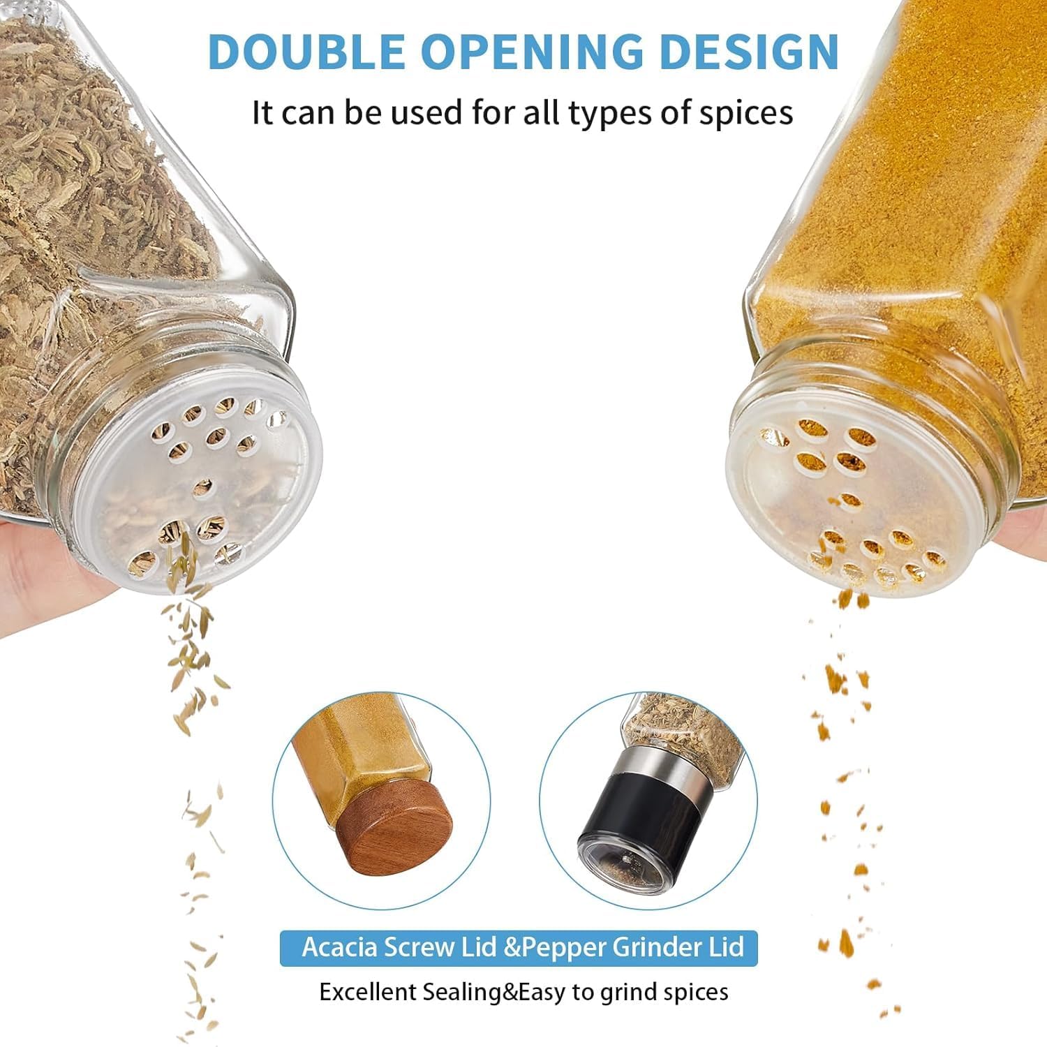 Yangbaga clear glass jars show contents at a glance for freshness.