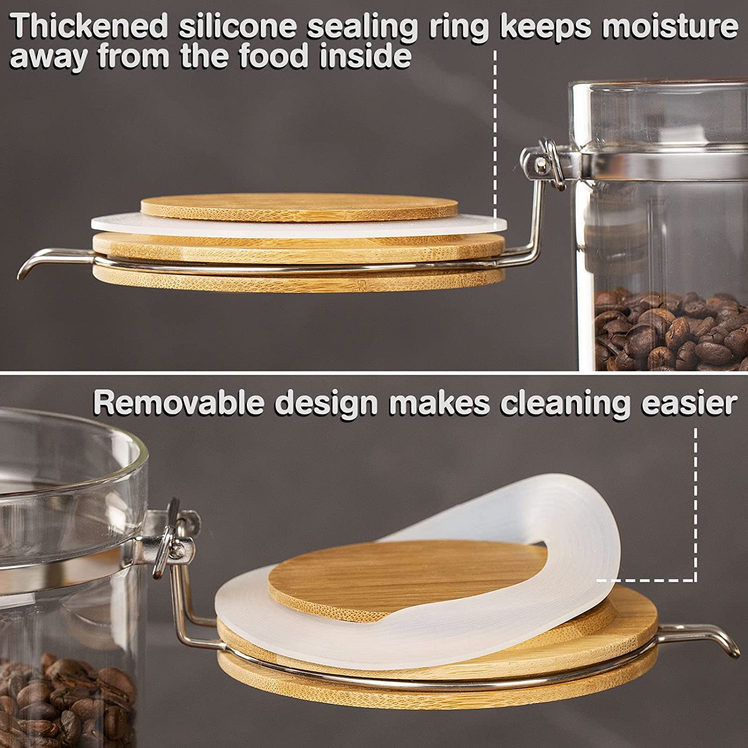 Yangbaga leakproof lid closeup showing a secure seal for freshness.