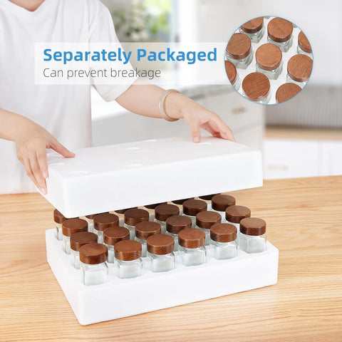 Yangbaga spice jars fit racks, drawers, and travel for picnics